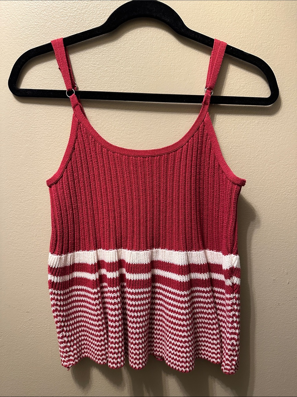 Harper Red Ribbed Knit Tank